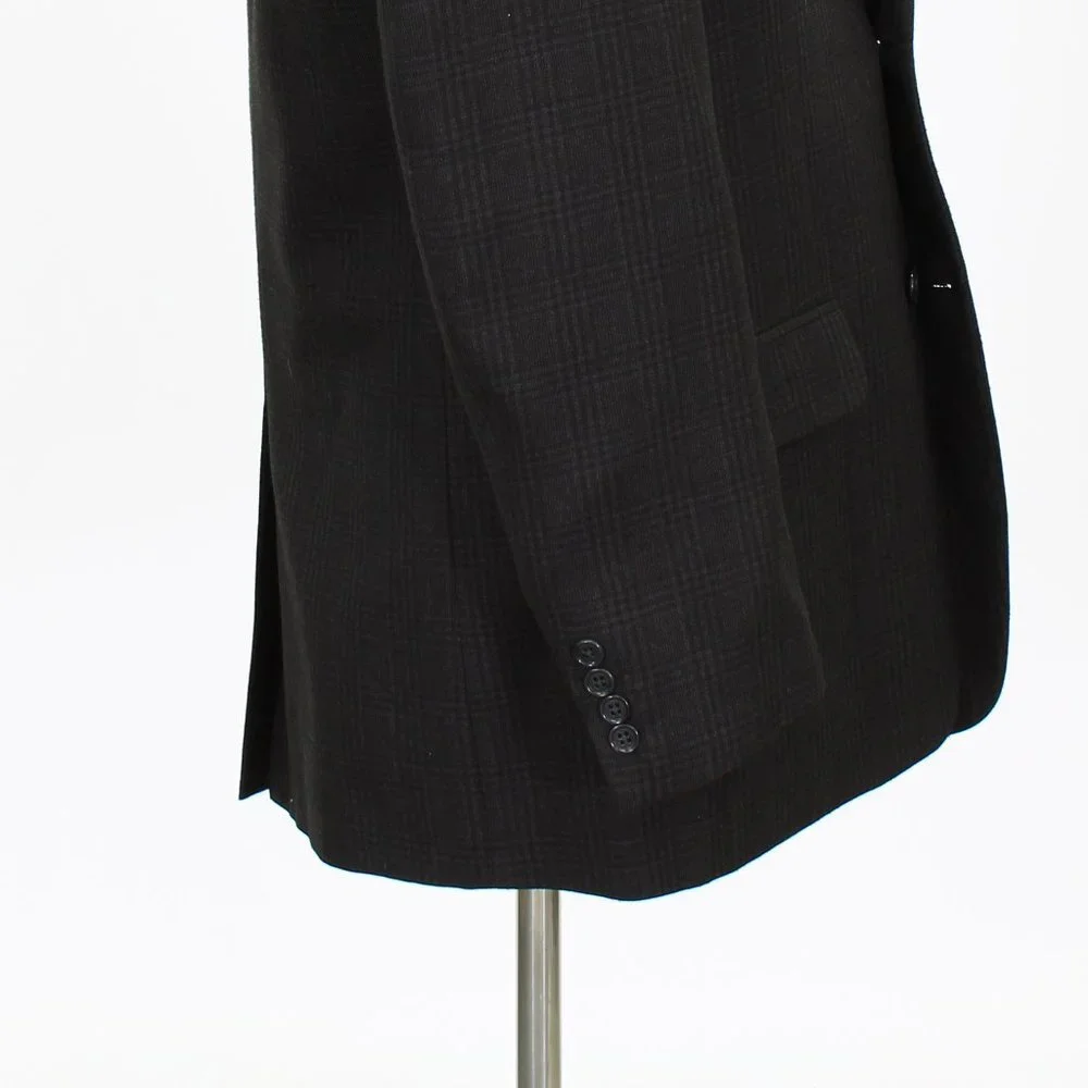 Andrew Fezza 40L Brown Check 2-Button Sport Coat Blazer Jacket B954